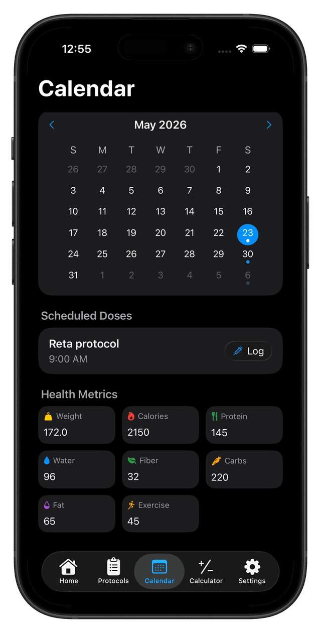 Track health metrics like weight, calories, and protein