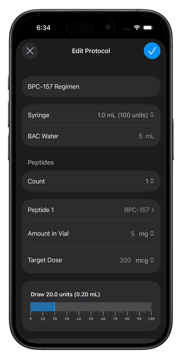 Create peptide protocols with precise dosage calculations